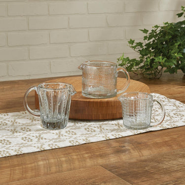 Small Glass Pitcher - Grid Set of 2 Park Designs - The Fox Decor